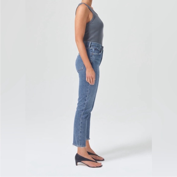 Agolde Riley Jeans High Rise Crop 27 - Picture 3 of 13